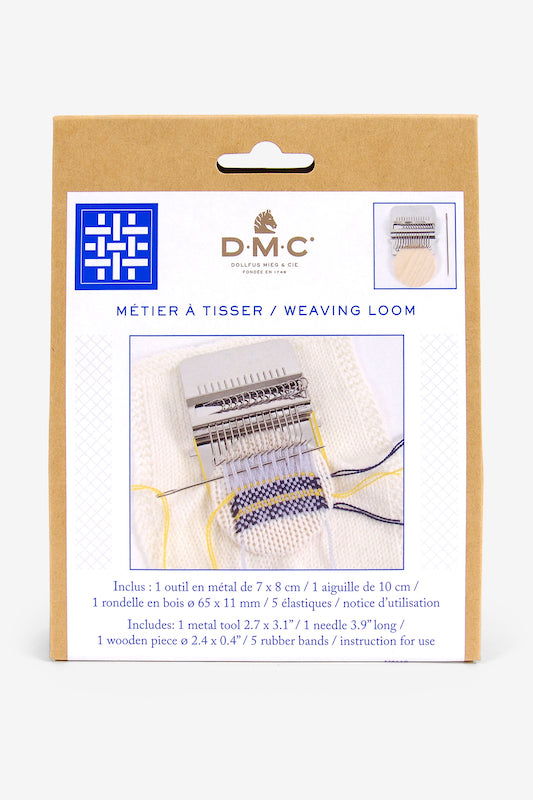 DMC Mini Weaving Loom DMC 14 hook, 11cm Mini Weaving Loom Start your  weaving journey with a DMC Weaving Loom. These bijou darning looms are a  brilliant way to explore weaving for