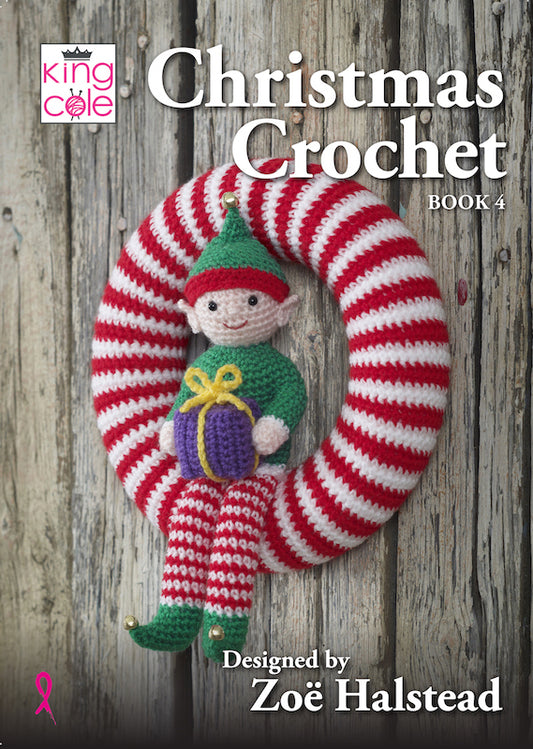 King Cole Christmas Crochet Book 4 designed by Zoe Halstead