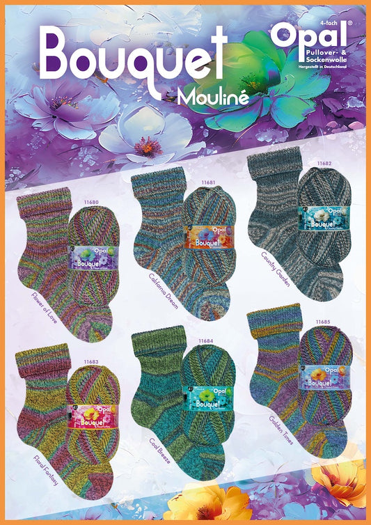 Opal Bouquet Mouline 4ply Sock Yarn