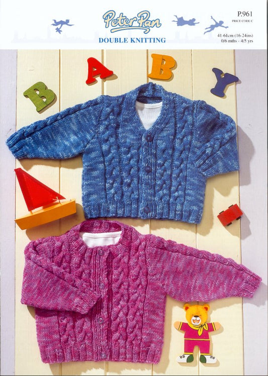 Peter Pan P961 Round & V Neck Cardigans DK