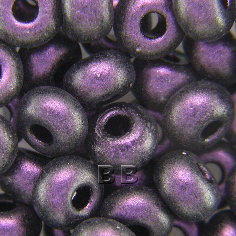 Purple Grape Shim Metallic Beads - valleywools