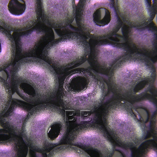 Purple Grape Shim Metallic Beads - valleywools