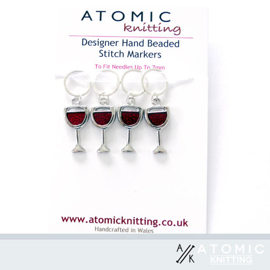 Atomic Knitting 7mm Wine Glass Stitch Markers - valleywools