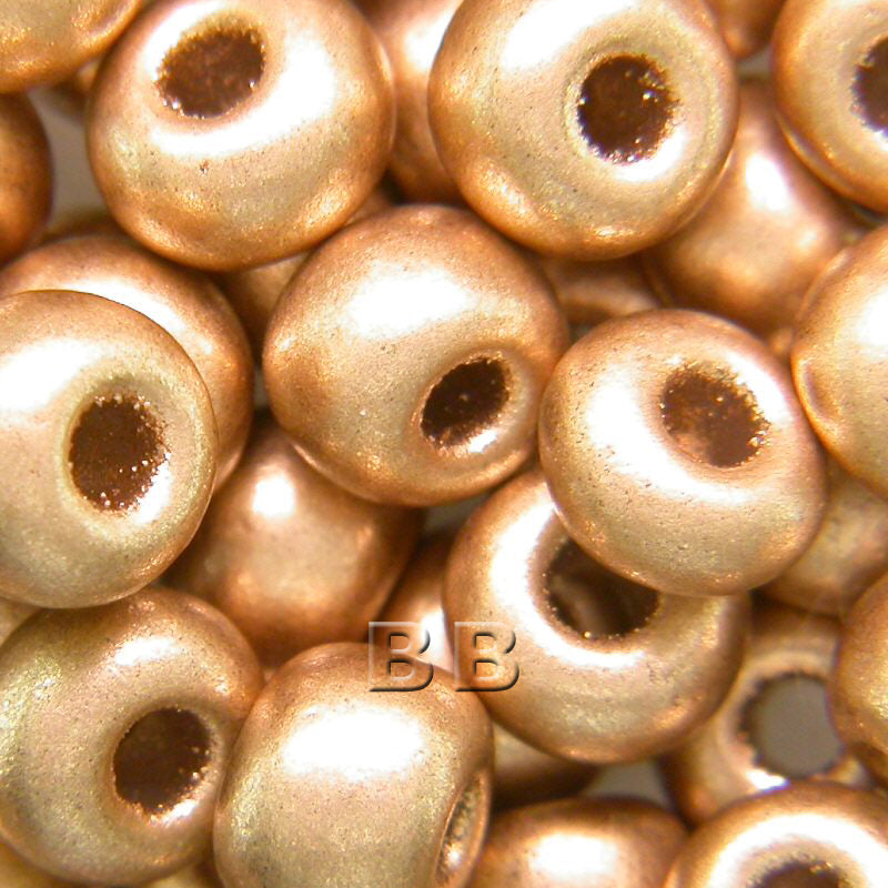 Brushed Gold Metallic Beads - valleywools