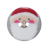 Christmas Printed Button - Santa - valleywools