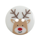 Christmas Printed Button - Rudolph - valleywools