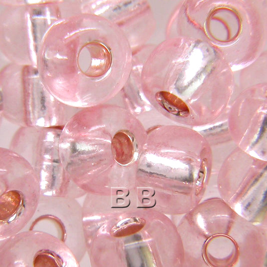 Ice Pink Silver Lined Beads - valleywools