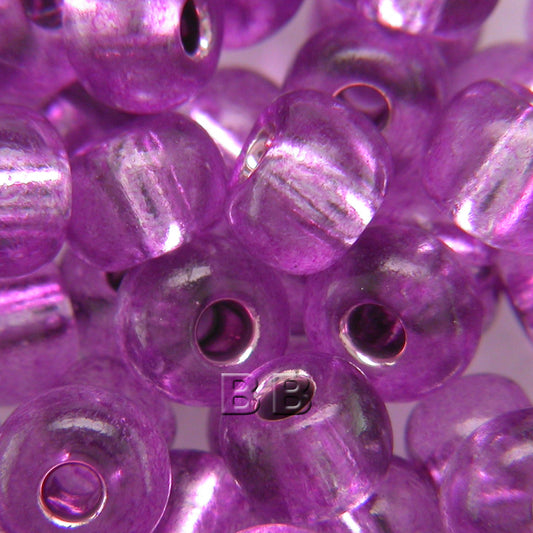 Violet Pink Silver Lined Beads - valleywools