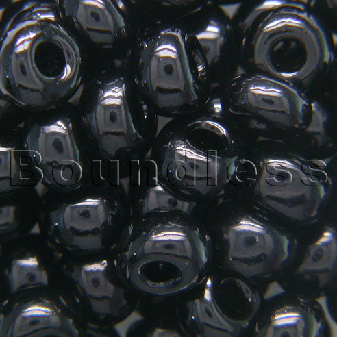 Black Opaque Beads - valleywools