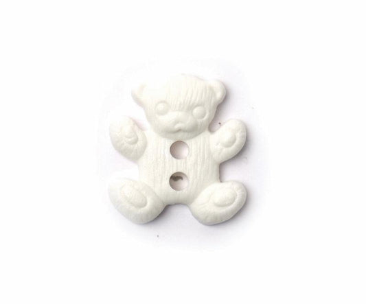 ABC Loose Buttons White Teddy 15mm - valleywools