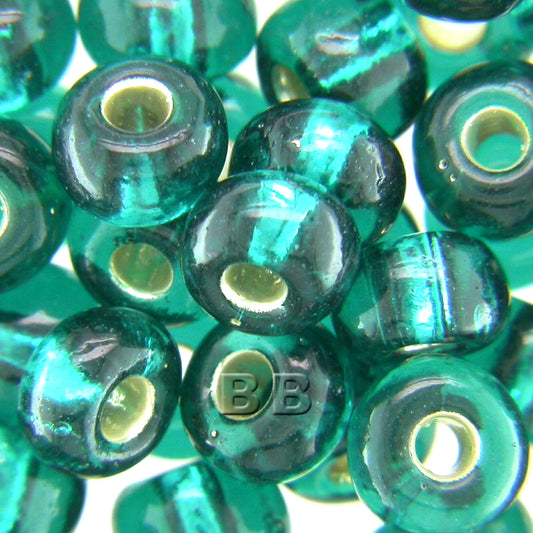 Teal Silver Lined Beads - valleywools