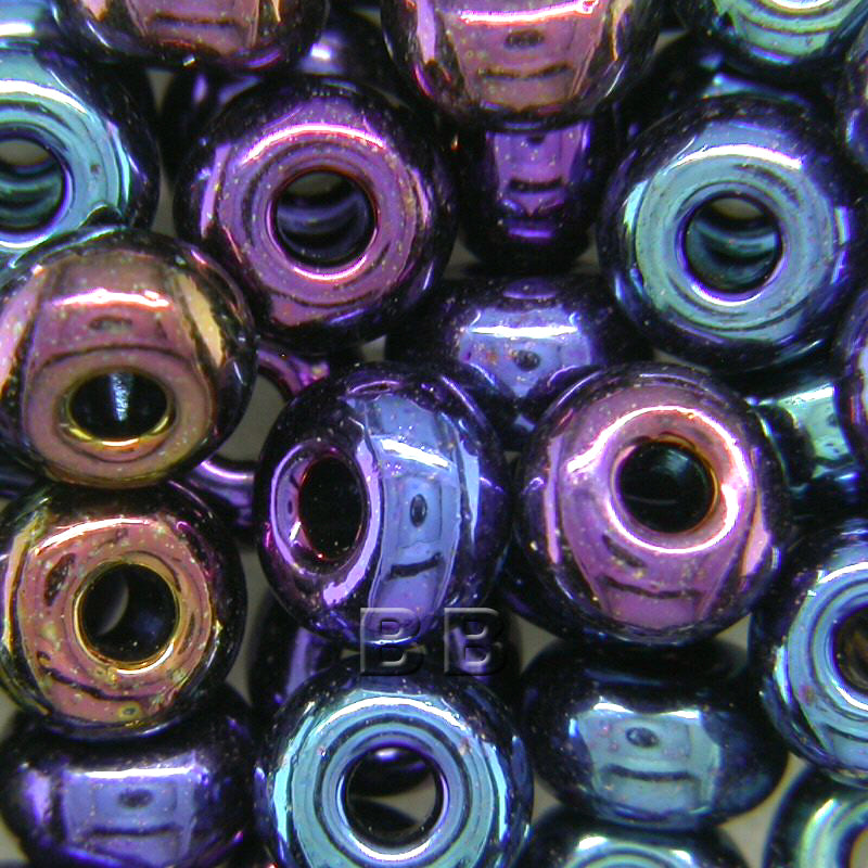 Blue Iris Metallic Beads - valleywools