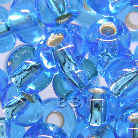 Aquamarine Silver Lined Beads - valleywools