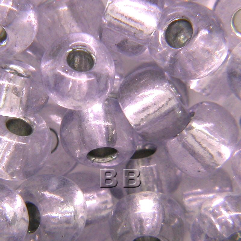 Dusky Violet Silver Lined Beads - valleywools
