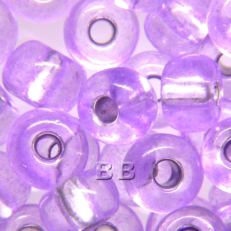 Violet Silver Lined Beads - valleywools