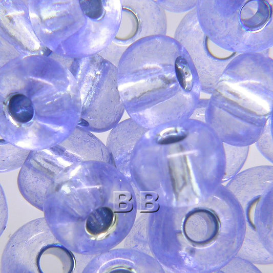 Soft Blue Silver Lined Beads - valleywools