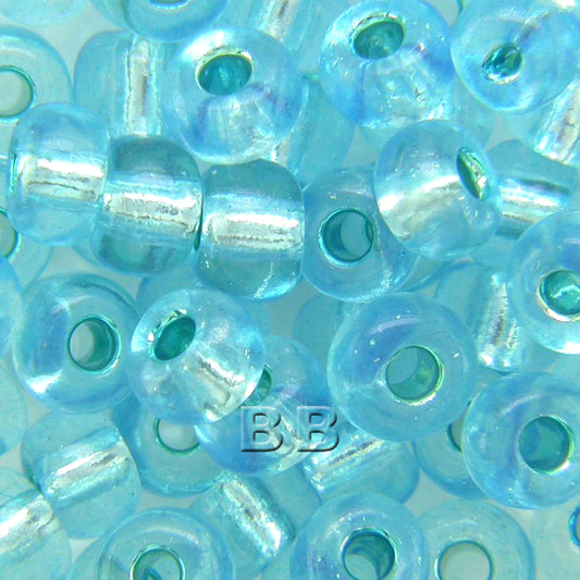 Soft Aqua Silver Lined Beads - valleywools