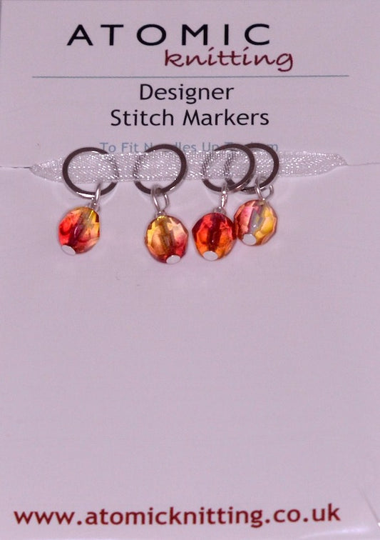 Atomic Knitting 4mm Jelly and Custard Stitch Markers - valleywools