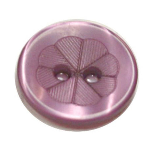 Dolejši Acrylic Button 2 Hole Engraved Deep Mauve - valleywools