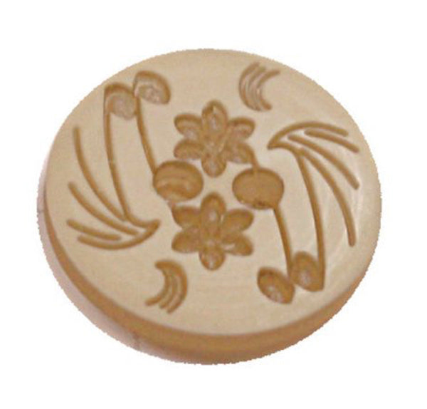 Dolejsi Acrylic Button 2 Hole Engraved Beige - valleywools