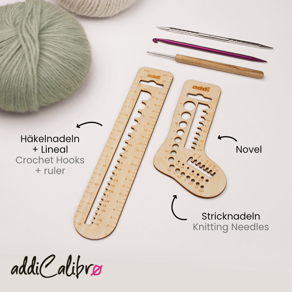 AddiColibro Wooden Needles Gauge Set - valleywools