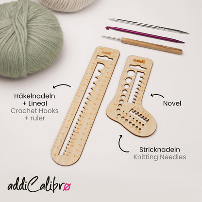 AddiColibro Wooden Needles Gauge Set - valleywools