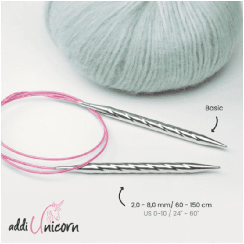 AddiUnicorn Circular Knitting Needles x 120cm - valleywools