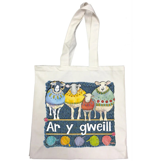 Emma Ball Cotton Canvas Bag - Ar Y Gweill - valleywools