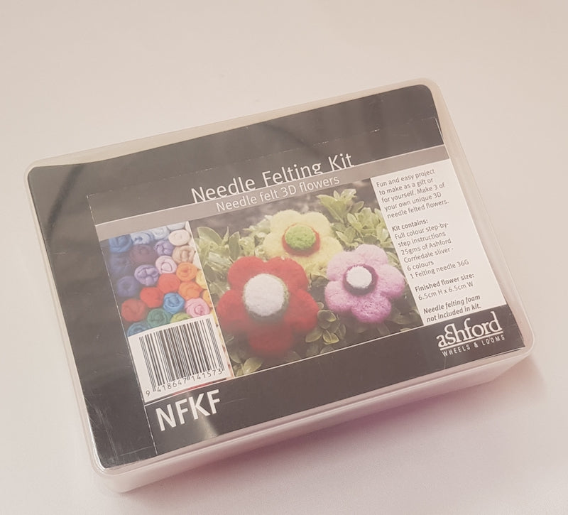 Ashford Needle Felting Kit - 3D Flowers - valleywools