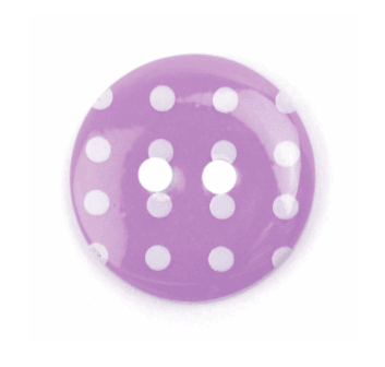 ABC Loose Buttons Purple with White Spot 18mm - valleywools