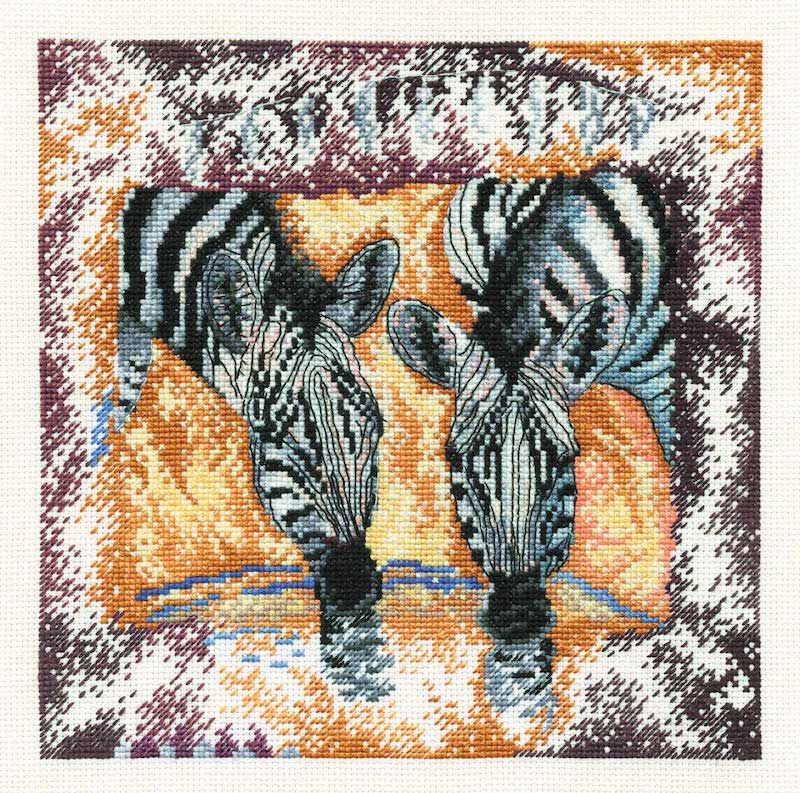 Zebras at the Drinking Pool (BK270) - valleywools