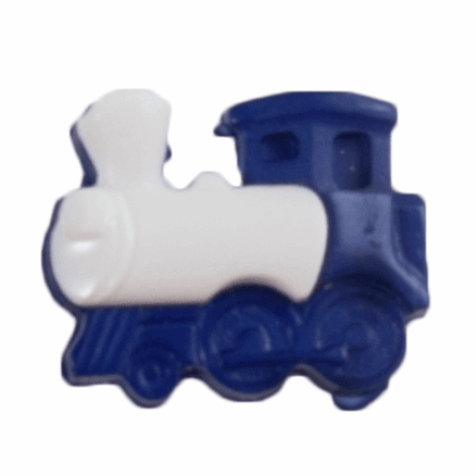 ABC Loose Buttons Blue/White Train Buttons - valleywools