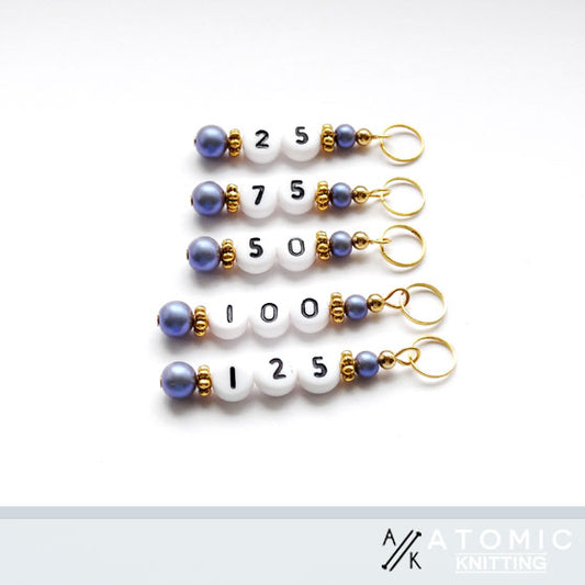 Atomic Knitting 7mm Numbered Counting Stitch Markers - valleywools