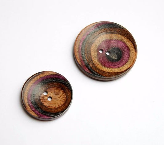 Knit Pro Curved Round Wooden Buttons 34mm - valleywools