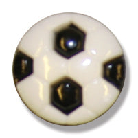 Trimits Football 2 Colour Button Black 13mm - valleywools