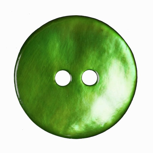 Dyed Agoya Shell Button Emerald - valleywools