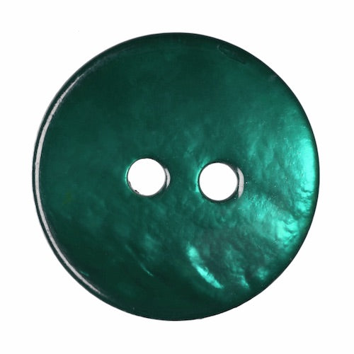 Dyed Agoya Shell Button 15mm Turquoise - valleywools