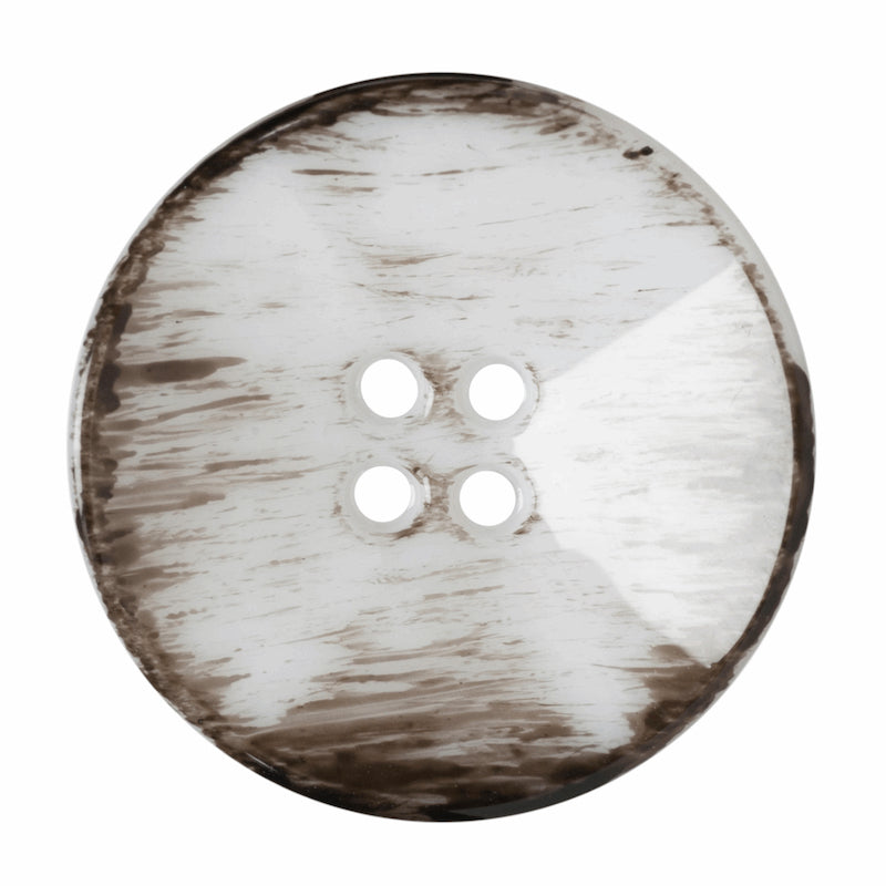 Trimits White Painted Button 23mm - valleywools