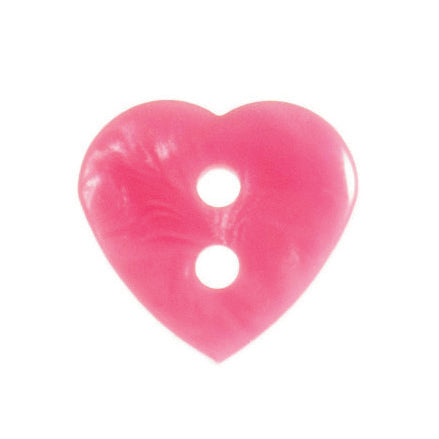 Trimits Pink Heart Button 24 lignes/15mm - valleywools