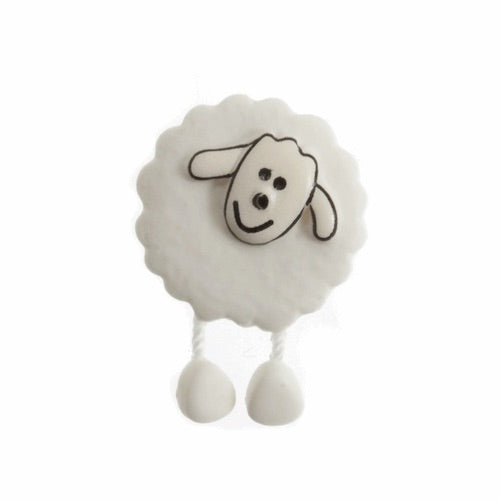 Dangly Legged Sheep - White 18mm - valleywools