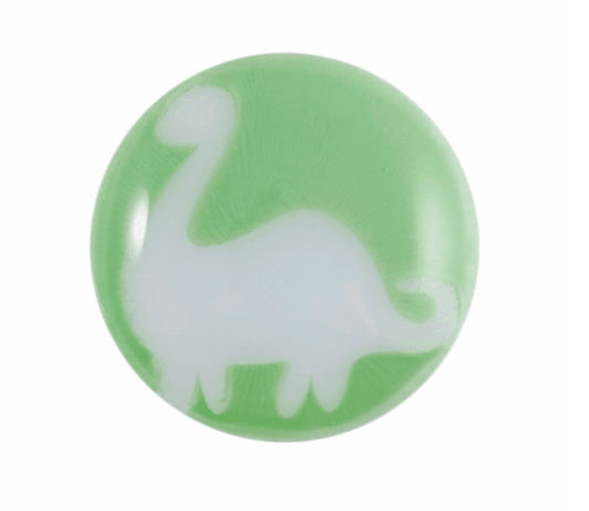 ABC Loose Buttons Green Dino 15mm - valleywools