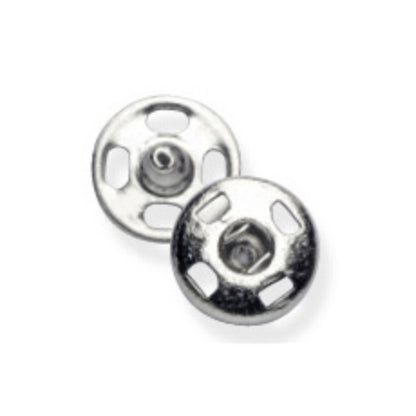 Milward Silver Snap Fasteners 7mm - valleywools