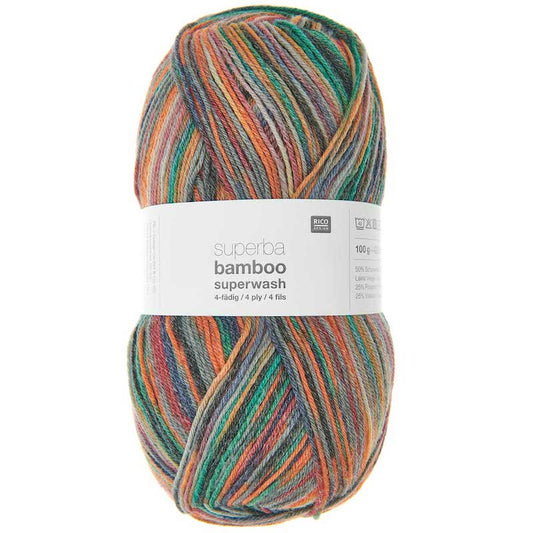 Rico Superba Bamboo Superwash Sock Yarn - valleywools