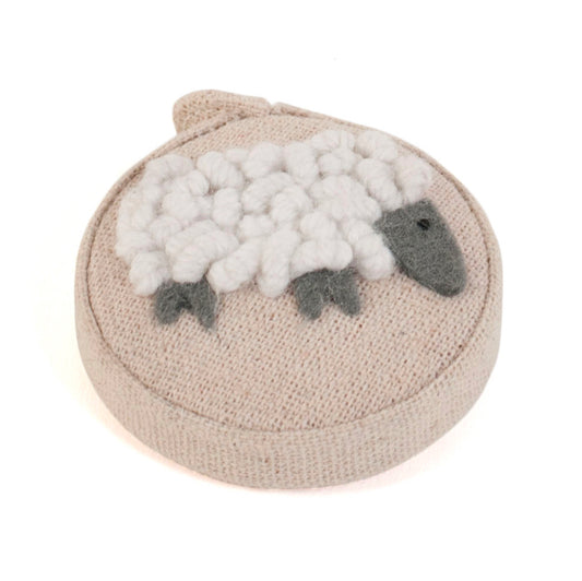 Tape Measure: Embroidered Sheep - valleywools