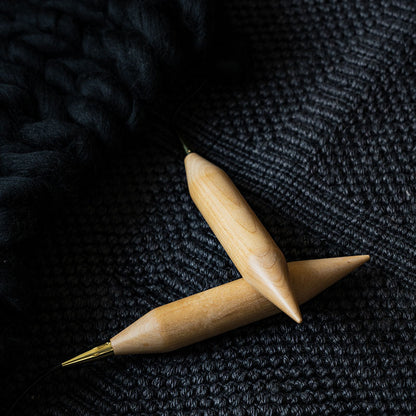 Knit Pro Jumbo Birch Single Point and Circular Needles - valleywools