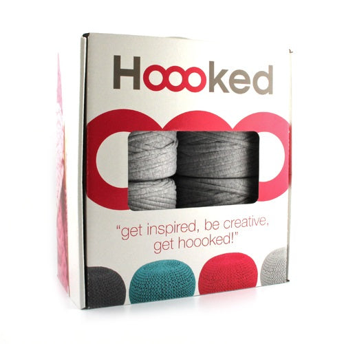 Hoooked - DIY Knit or Crochet Zpagetti Grey Pouf - valleywools