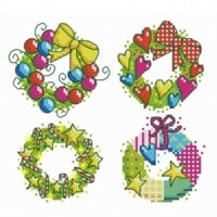 Cinnamon Cat - Wreaths Christmas Cards - valleywools